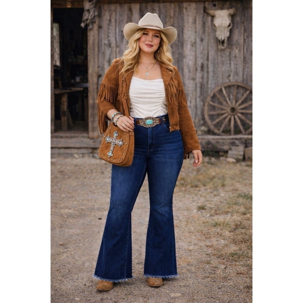 ARULA Hi Rise Flare Jeans